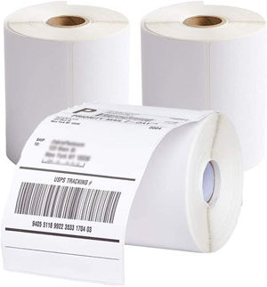 50mm x 100mm x 38mm Blank Zebra Thermal Labels - 500 Labels Per Roll - Price Per Roll